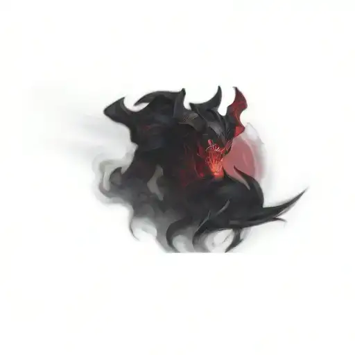 aatrox demon in league of legends tattoo design idea