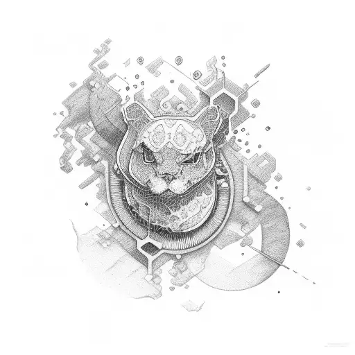 blue tattoo design idea