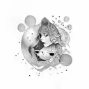 blue tattoo design idea