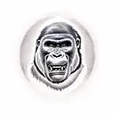 gorilla screaming tattoo design idea