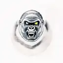 gorilla screaming tattoo design idea