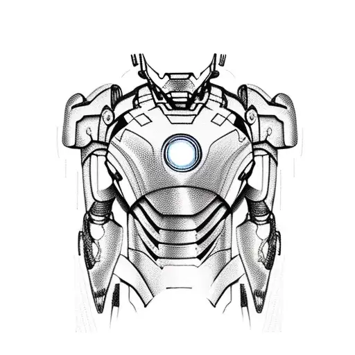 Ironman suit ripping out of skin tattoo design idea