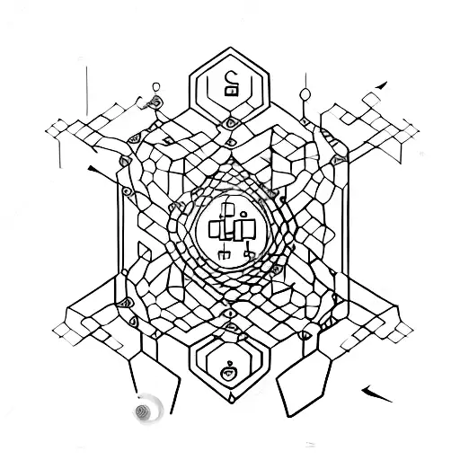 Chemical structure of a shlok tattoo design idea