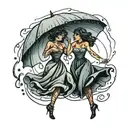 it's not about waiting for the storm to pass it's about dancing in the rain tattoo design idea