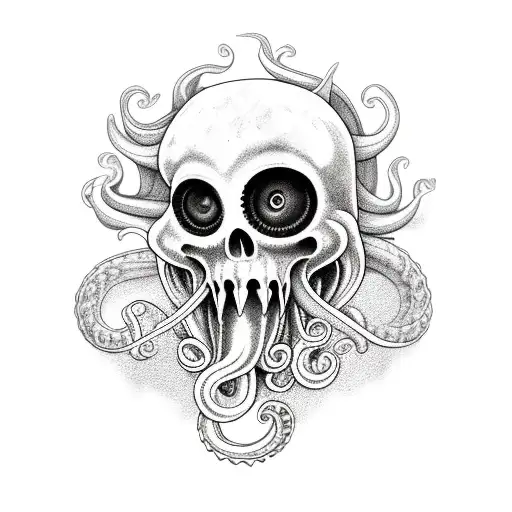 davy jones, kraken, flying dutchman, sleeve tattoo design idea