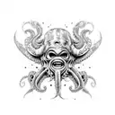 davy jones, kraken, flying dutchman,  tattoo design idea