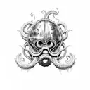 davy jones, kraken, flying dutchman,  tattoo design idea
