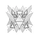 3 triangles tattoo design idea