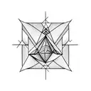 3 triangles tattoo design idea