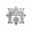 3 triangles tattoo design idea