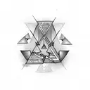 3 triangles tattoo design idea