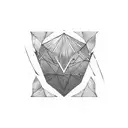 3 triangles tattoo design idea