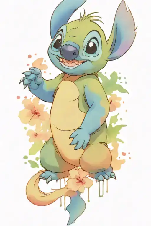 Disney Stitch  tattoo design idea