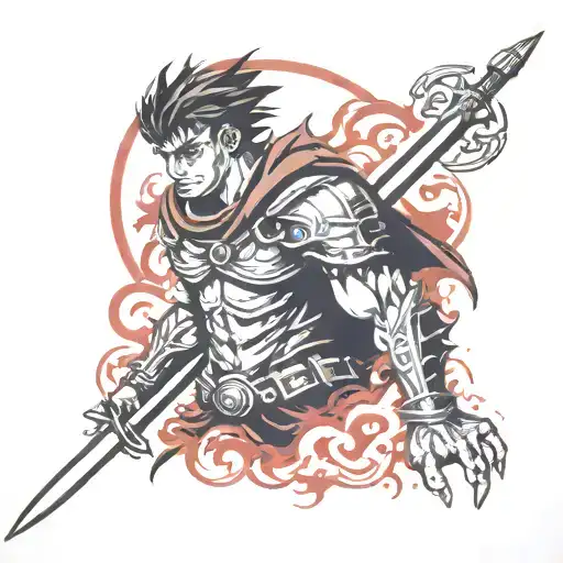 Berserk anime tattoo design idea
