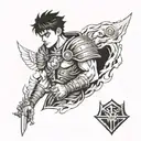 Berserk anime tattoo design idea