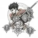 Berserk anime tattoo design idea