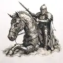 fallen knight with tattoo design idea