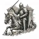 fallen knight with tattoo design idea