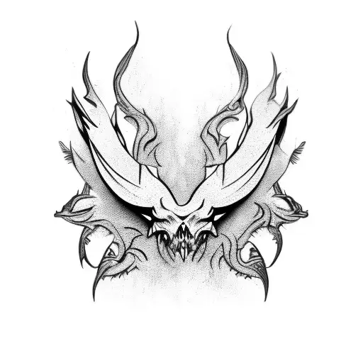 corvo tribal tattoo design idea