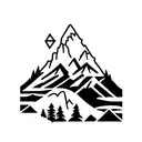 Teton mountains tattoo design idea