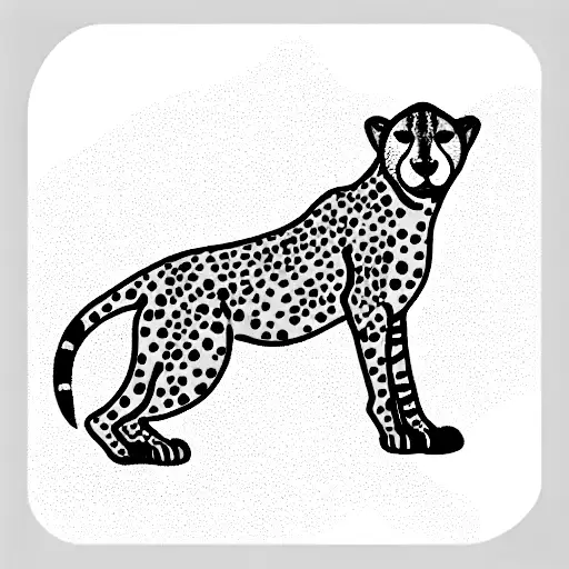 cheetah tattoo design idea