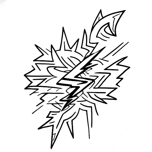 lightning bolt tattoo design idea
