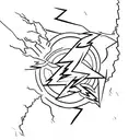 lightning bolt tattoo design idea
