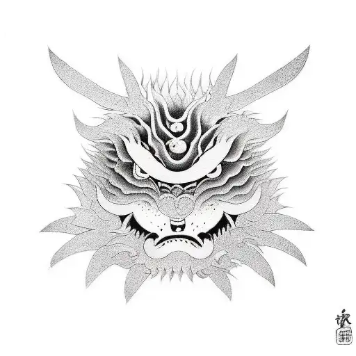 suminagashi, cerbero, black and White, Red eyes,  tattoo design idea