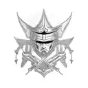 create a tattoo that is an armor, reminiscent of the Nordic medieval style in leather used on the right arm tattoo design idea