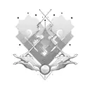 thoughts should be balanced between mind and heart tattoo design idea