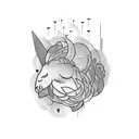 thoughts should be balanced between mind and heart tattoo design idea