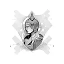 thoughts should be balanced between mind and heart tattoo design idea