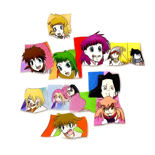 cartoon collage  tattoo design idea