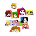 cartoon collage  tattoo design idea