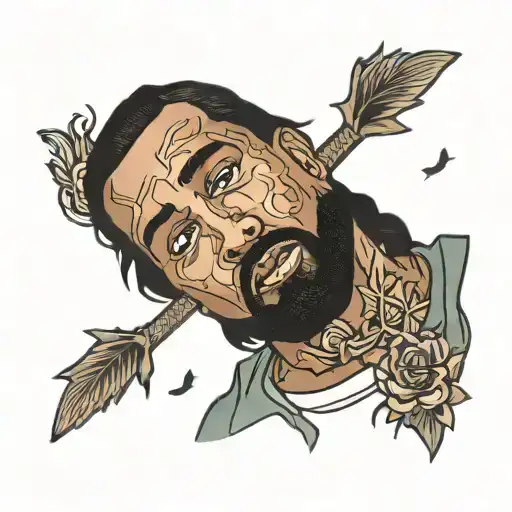 kanye west as jesus christ tattoo design idea