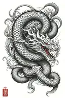 dragon snake tattoo design idea