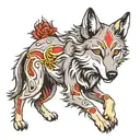 Gray Wolf tattoo design idea