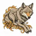 Gray Wolf tattoo design idea