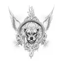 7 heavenly virtues tattoo design idea