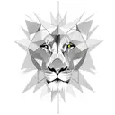 Lion, basketball player a anime eye in a geometric design tattoo  tattoo design idea