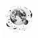 lunar eclipse tattoo design idea