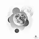 lunar eclipse tattoo design idea