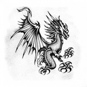 Dragon and phoenix tattoo design idea