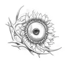 sunflower, pearls, deer antlers  tattoo design idea