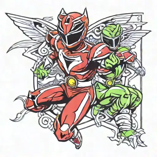 power rangers tattoo design idea