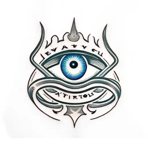 Evil Eye tattoo design idea