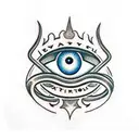 Evil Eye tattoo design idea