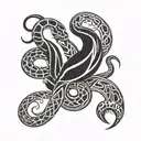 scorpion and snake wrapped tattoo design idea