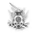 m&m tattoo design idea