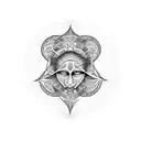 Alex grey style art with words hakuna mattata  tattoo design idea